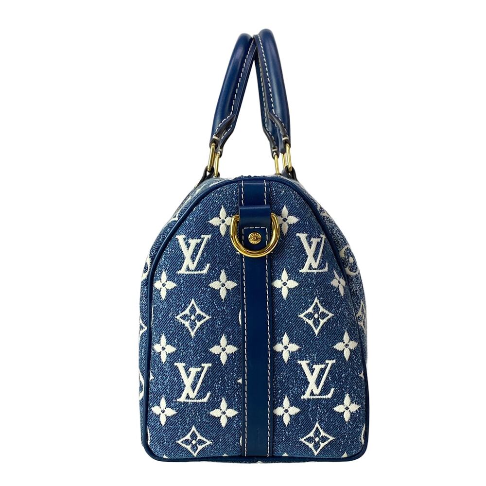 Louis Vuitton Speedy Bandouliere 25 Monogram Jacquard Denim Handbag M59609 - Picture 2 of 16